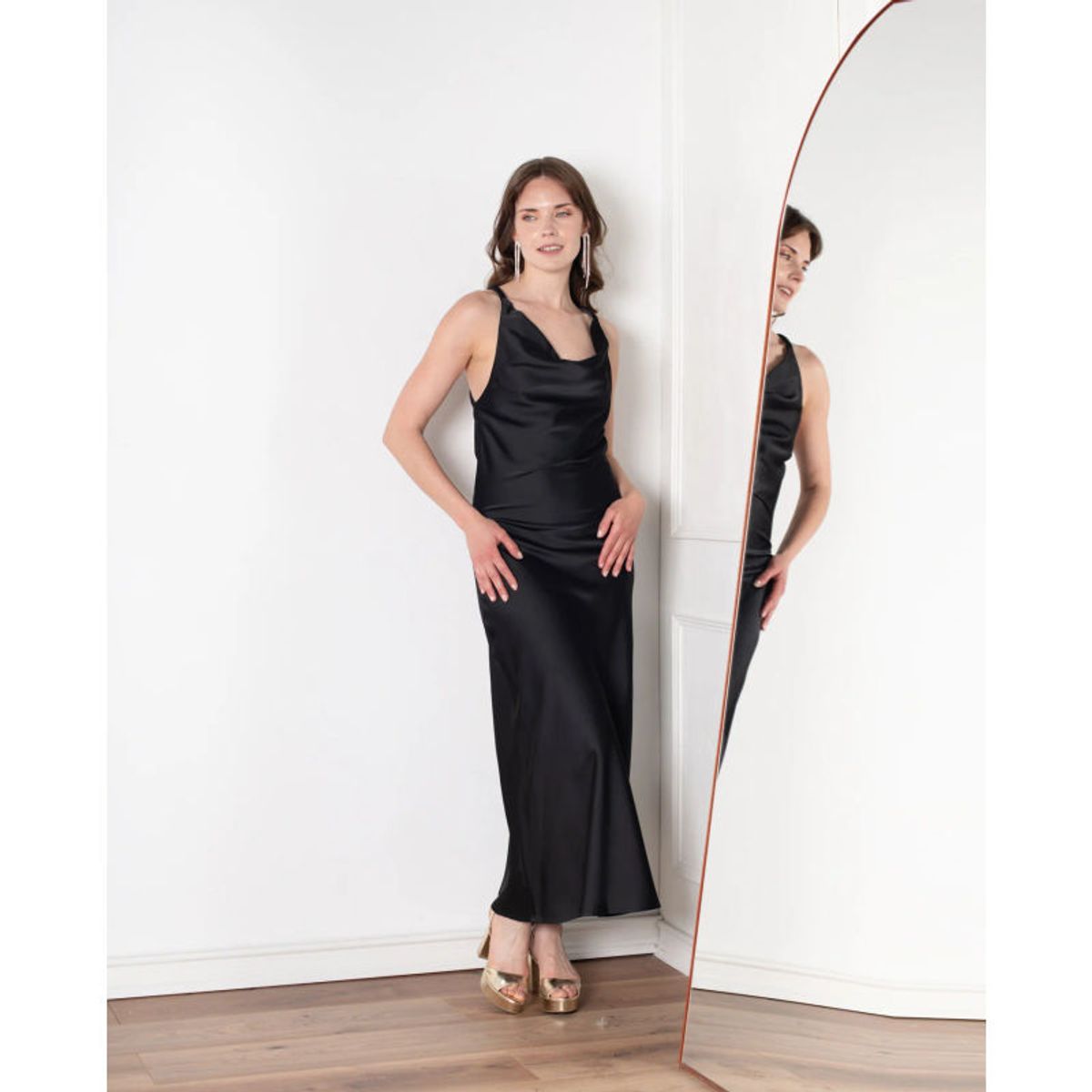 MI PLACARD - Vestido Largo de Fiesta Montserrat Negro