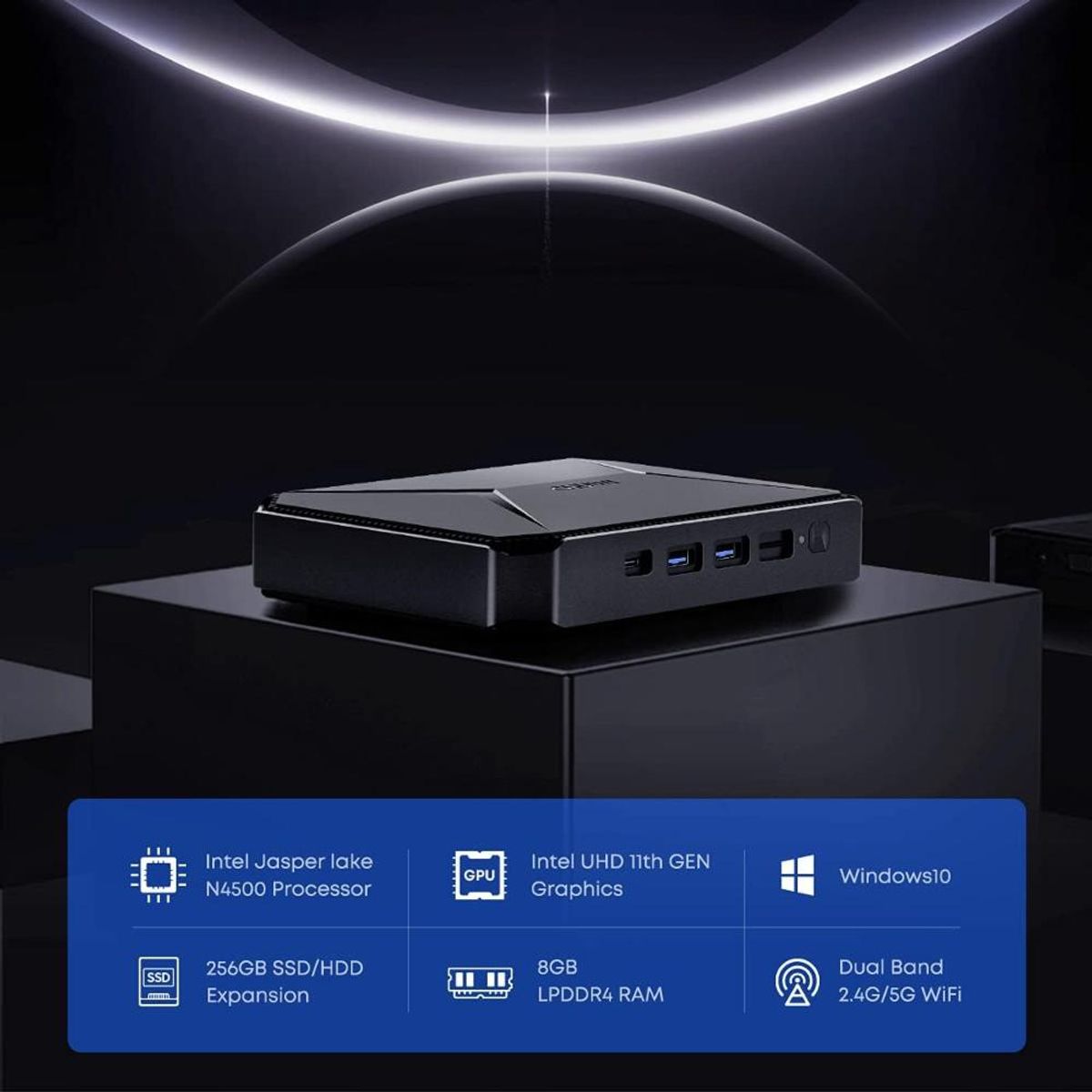 CHUWI - Mini PC Intel N4500 8GB Ram 256GB SSD W11H HeroBox Reacondicionado