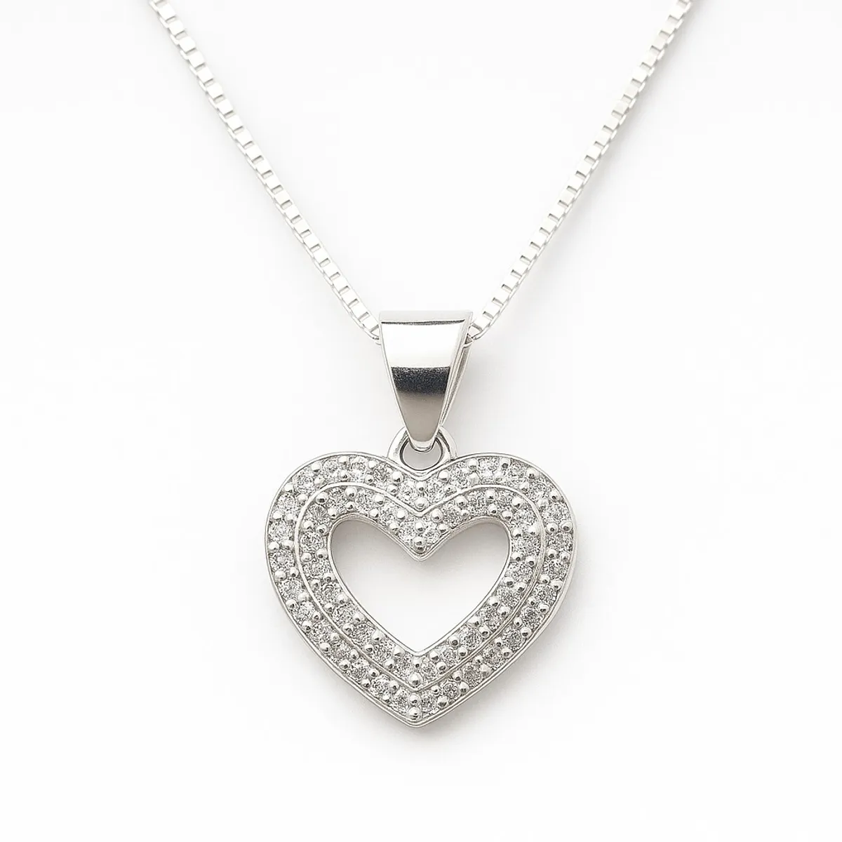 LK LUKSO - Collar Corazón Circón Elegante en Plata 925 