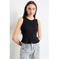 Polera Lisa Mujer Negro