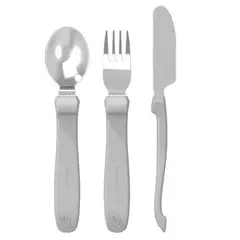 TWISTSHAKE - Pack Cubierto De Acero Inoxidable Niños Gris