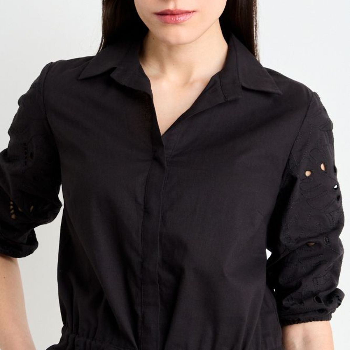 IO - Blusa Lisa Mujer Negro Io