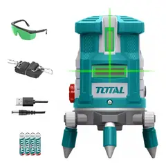 TOTAL TOOLS - Nivel Laser Autonivelación Línea Verde 360 Grados Total