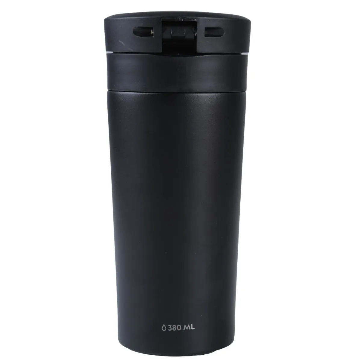 NATIONAL GEOGRAPHIC - Mug Acero Inoxidable Tapa Con Pulsador y Antideslizante 380ml Negro