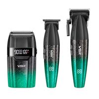 Barber Combo VGR640S3 Cortadora Patillera y Afeitadora Verde