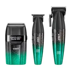 VGR VOYAGER - Barber Combo VGR640S3 Cortadora Patillera y Afeitadora Verde
