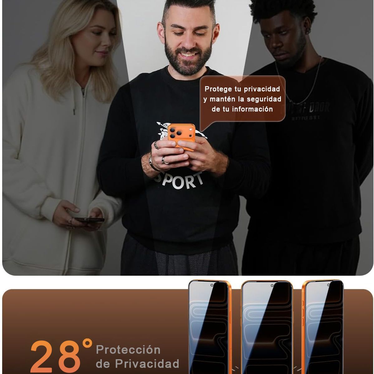 CELLBOX - Lámina / Mica Antiespia de Vidrio Templado para iPhone 17 Pro Max - 9H