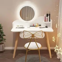 GENERICO - TOCADOR MODERNO MADERA CON ESPEJO LED