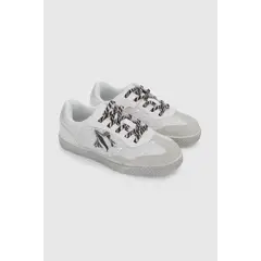 COLLOKY - Zapatilla de Niña Plateada con Cordón-Velcro