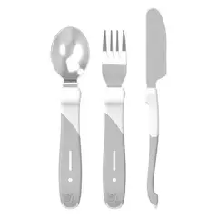 TWISTSHAKE - Pack Cubierto De Acero Inoxidable Niños Blanco