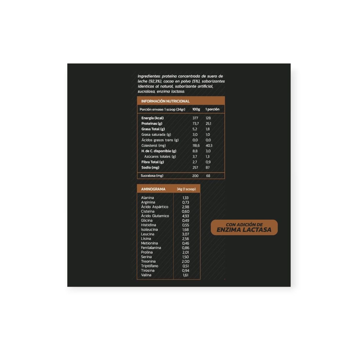 ZEIN - PROTEINA WHEY 2,2KG 70 PORCIONES CHOCOLATE - ZEIN