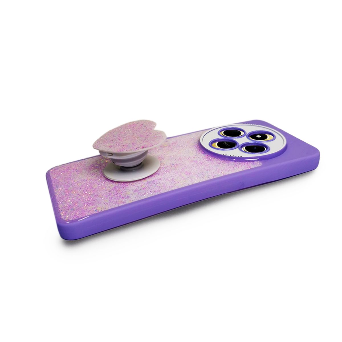 GENERICO - CARCASA PARA XIAOMI REDMI A4 GLITTER CON POP SOCKET LILA