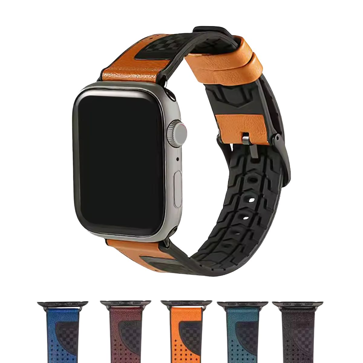 GENERICO - Correas De Cuero Deportivo Premium para Apple Watch 38-40-41mm