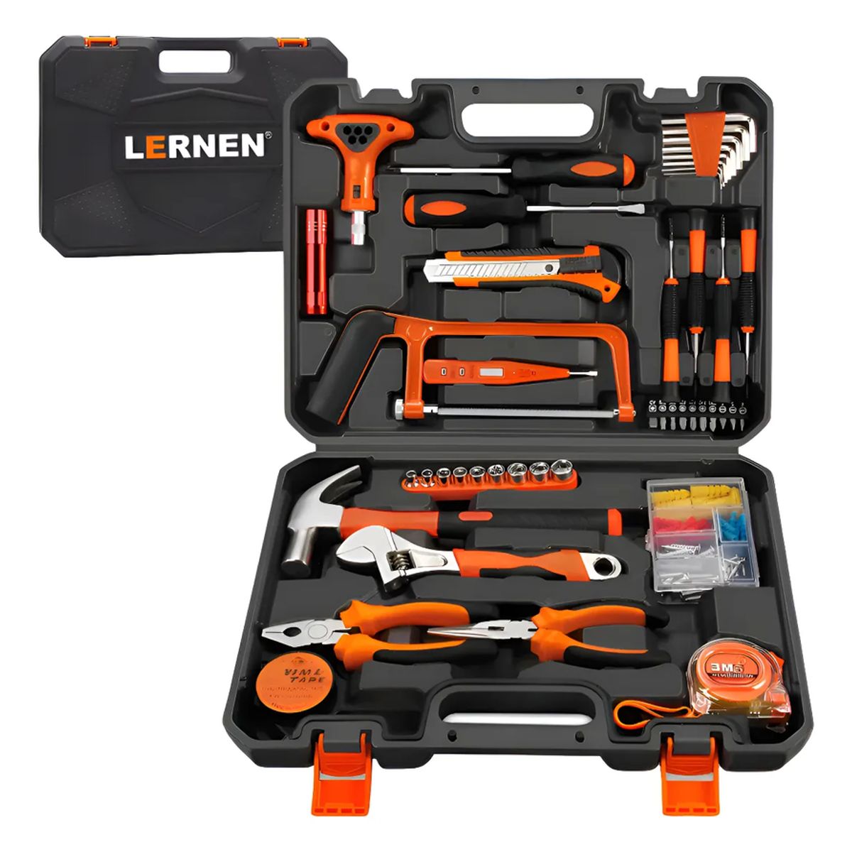 GENERICO - Set 150 Piezas Herramientas Manuales Maletín Portátil Lernen
