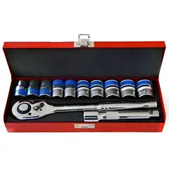 GENERICO - Caja De Llaves De Dado Desde La Numero 8 Hasta La 24