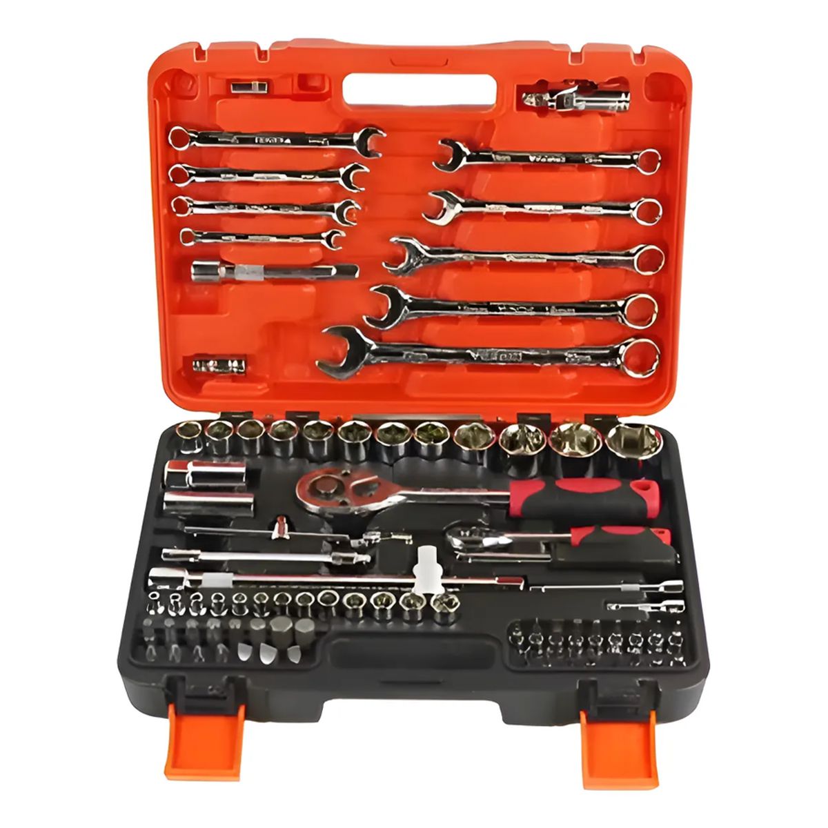 GENERICO - Kit Juego De Dados De 82 Piezas + Dos Chicharras Y Llaves Naranja