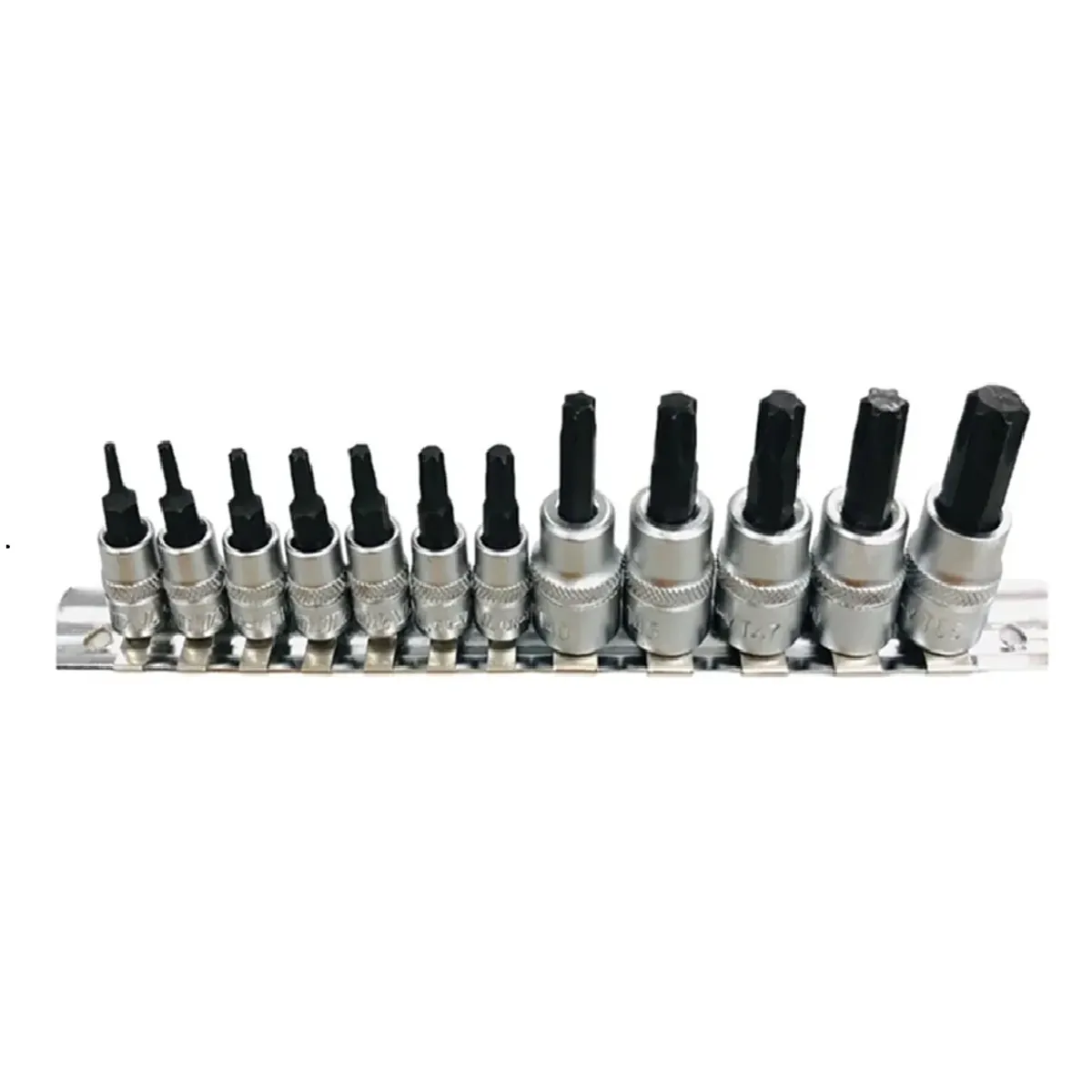 GENERICO - Kit Juego De Dados De Punta Torx 14 Y 38 12 Piezas Total Color Turquesa