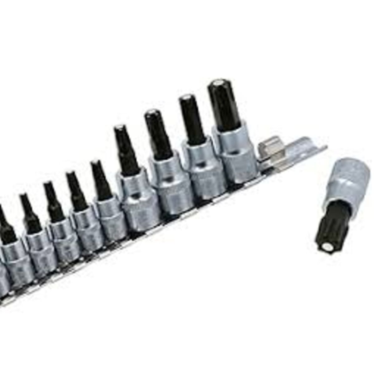 GENERICO - Kit Juego De Dados De Punta Torx 14 Y 38 12 Piezas Total Color Turquesa