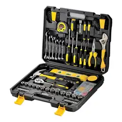 GENERICO - Set 108 Piezas Herramientas Dados Manuales Maletín Portátil Caja Negro