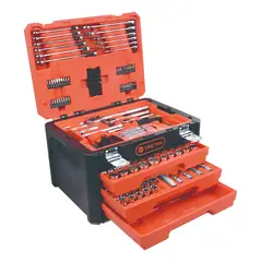 GENERICO - Juego De Dados Tomas 14 38 12 254 Piezas Tactix En Caja Color Naranja