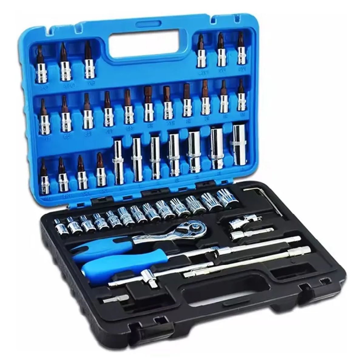 GENERICO - Set De Herramientas 53pcs  Dados  Chicharra 14 Accesorios