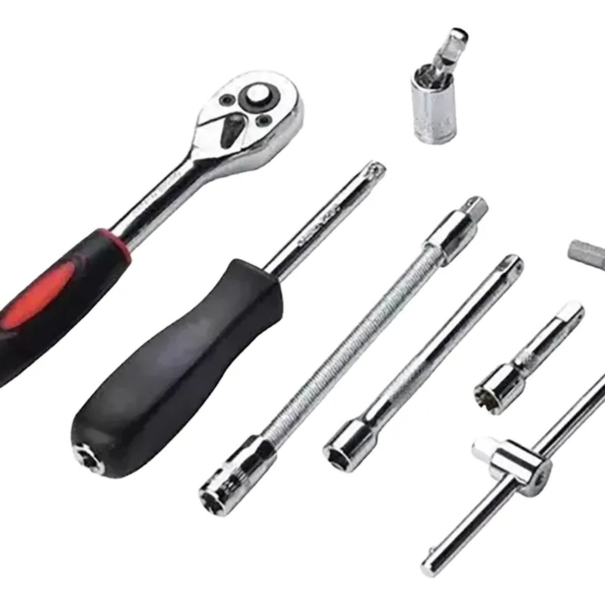 GENERICO - Juego De Herramientas Mecánicas Dados Llaves Acero 46 Pcs Terracota