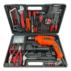 GENERICO - Maleta Multi Herramienta Taladro 650w 102 Pcs Toyaki Tk-878 Color NegroNaranja