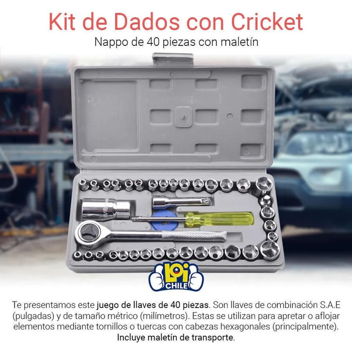 GENERICO - Kit De Dados Con Cricket Nappo 40 Piezas