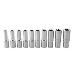 GENERICO - Kit Juego Dados Largos Poligonales Cuadrante 12 10 Piezas Gris