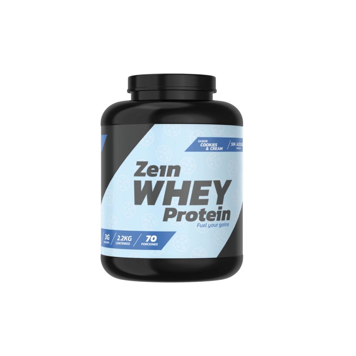 ZEIN - PROTEINA WHEY 2,2KG 70 PORCIONES COOKIES AND CREAM - ZEIN