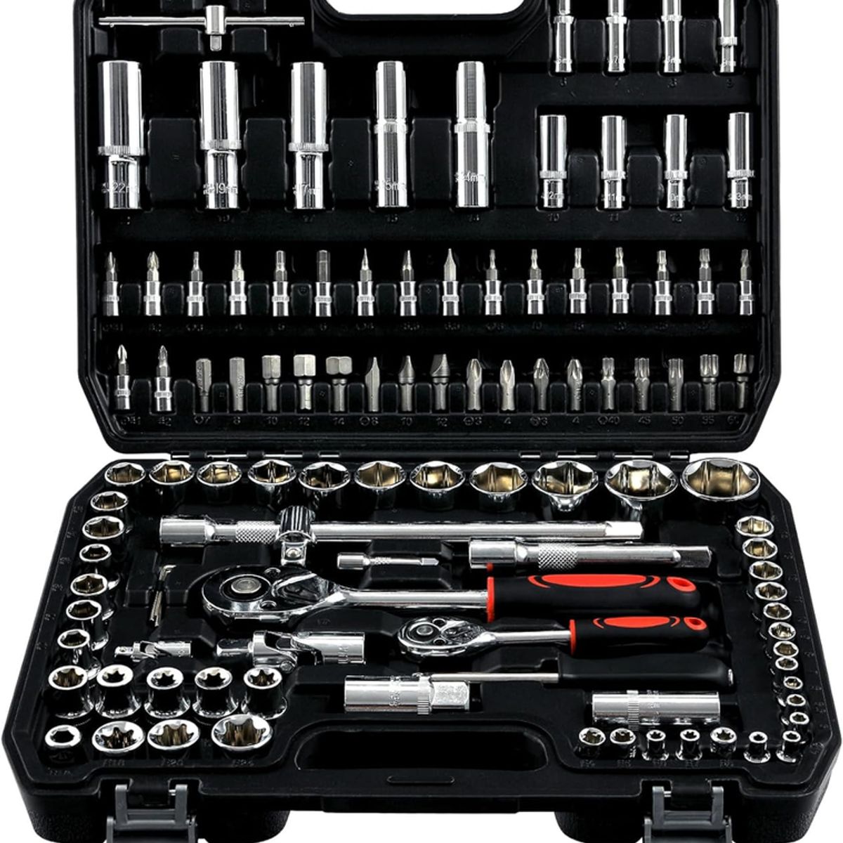 GENERICO - Set De Cajas De Herramientas De Dados De 108 Piezas De Crv Negro