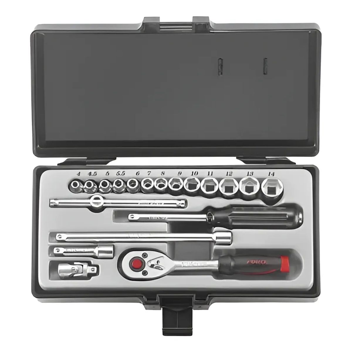 GENERICO - Juego Dados Hexagonal 14 4-14mm 19pzs 2203-5 Force