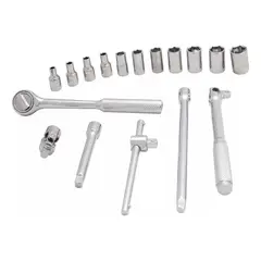 GENERICO - Jgo Dados 14 Hexagonal 4-13mm 18 Pzs Marca Stanley 86-117