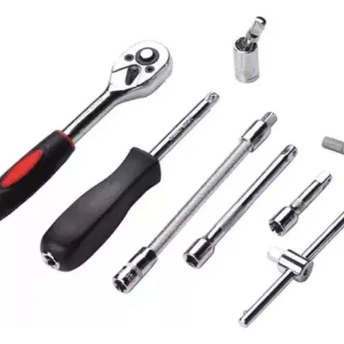 GENERICO - Caja Herramientas Set Kit Juego Dados Chicharra Llaves Corona 53 Piezas Tecnopro