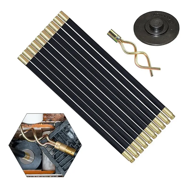 GENERICO - Set De Varillas Para Destapar Alcantarillado 9 Metros