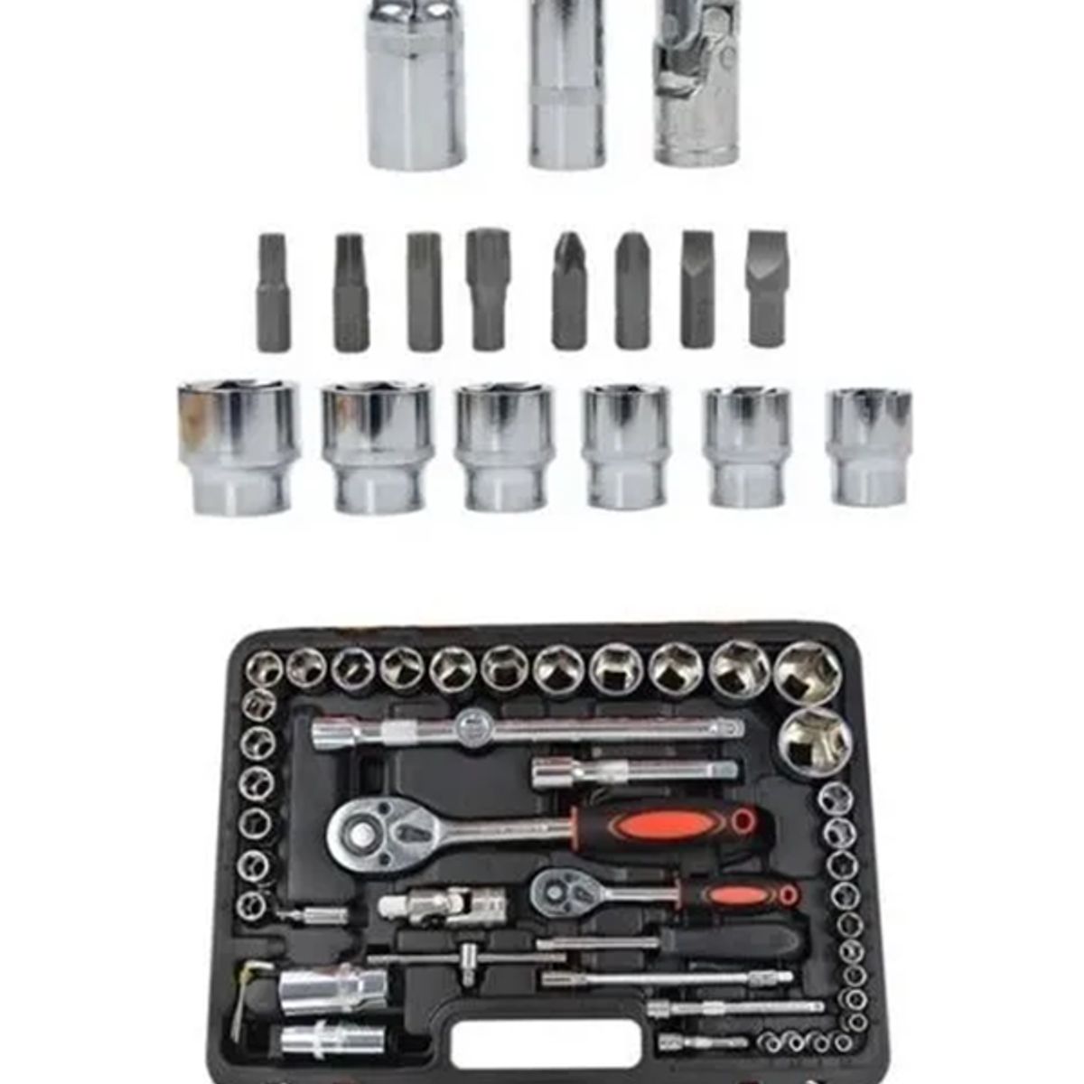 GENERICO - Caja Herramientas Set Kit Juego Dados Chicharra Llaves Coron