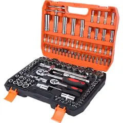 GENERICO - Juego Caja Set Dados Cromo Vanadium Profesionales 108 Piezas Naranja