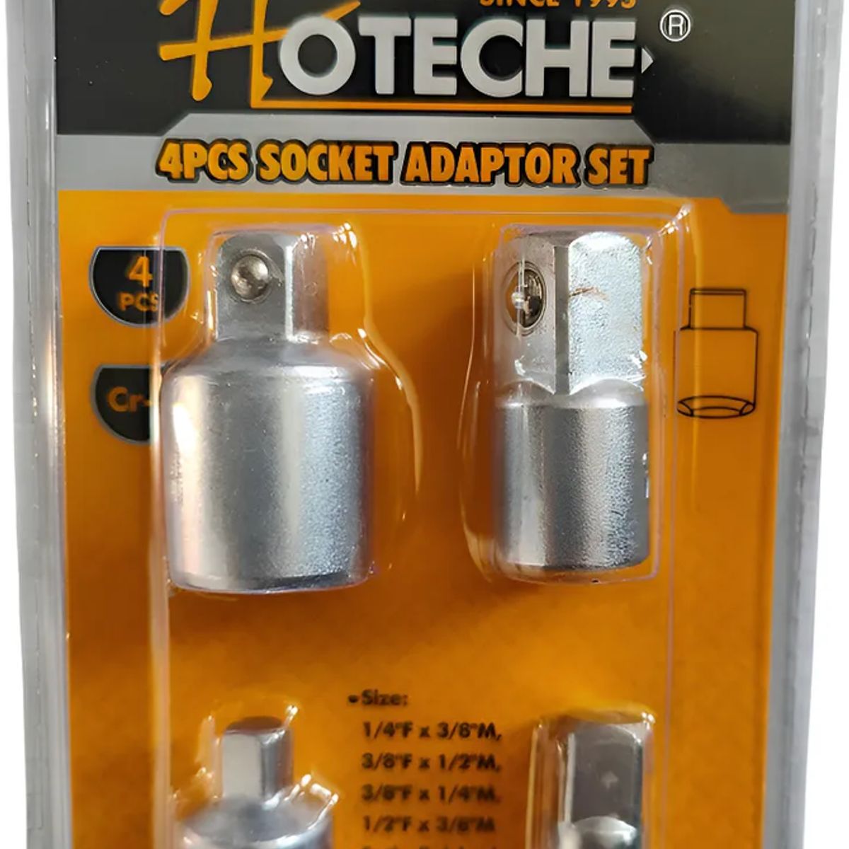 GENERICO - Set 4 Adaptadores Para Dados Chicharra 14-12 Pulg Plateado