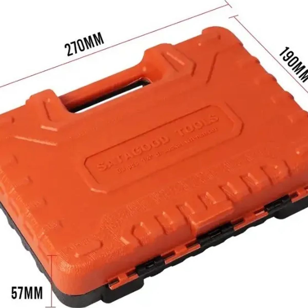 GENERICO - Set De Dados 53 Piezas De 14 Con Maleta Naranja Oscuro