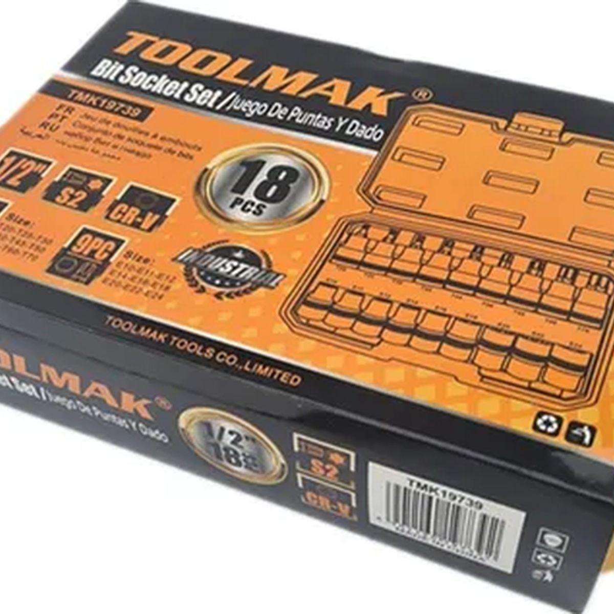 GENERICO - Juego Dados Torx Y Estrella 12 Pulg Macho Hembra 18 Piezas