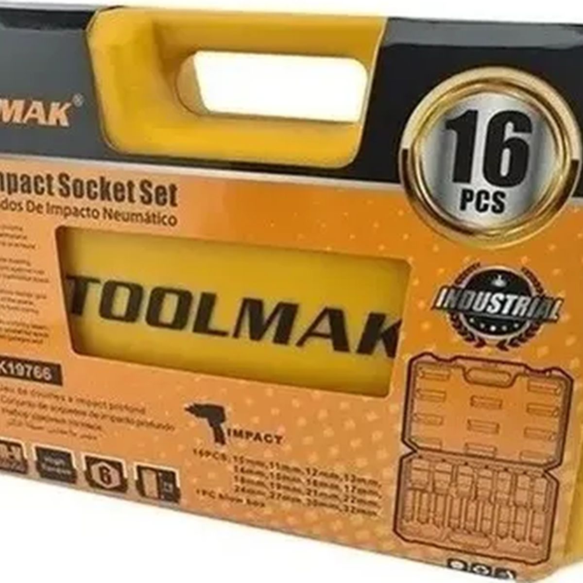GENERICO - Kit Juego Dados Torx Estrella 12 Macho Hembra 18 Piezas Tmk Amarillo