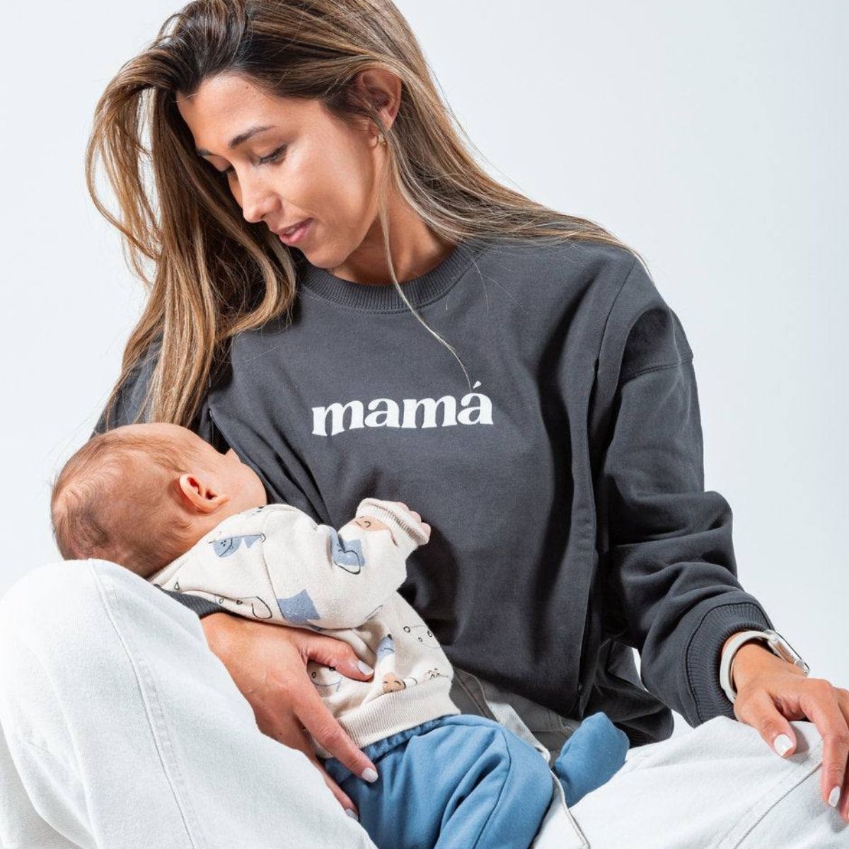 FREE THE MAMA - Polerón De Lactancia Aika Maternidad Algodón Peruano