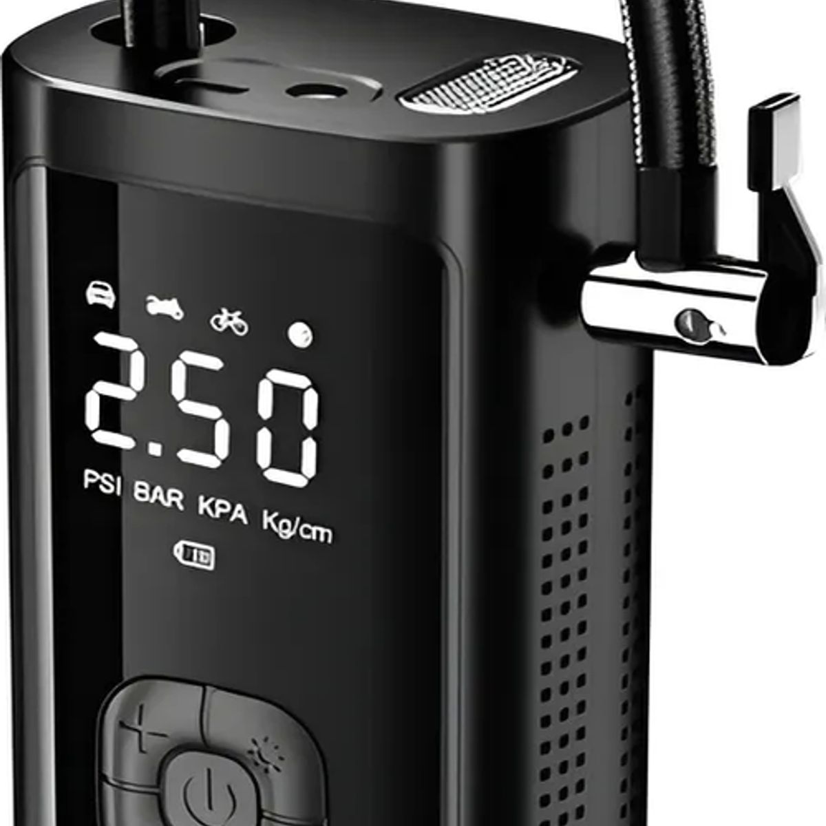 GENERICO - Compresor Aire 150psi Auto Moto Bicicleta Power Bank 6000mah Color NEGRO - 271053