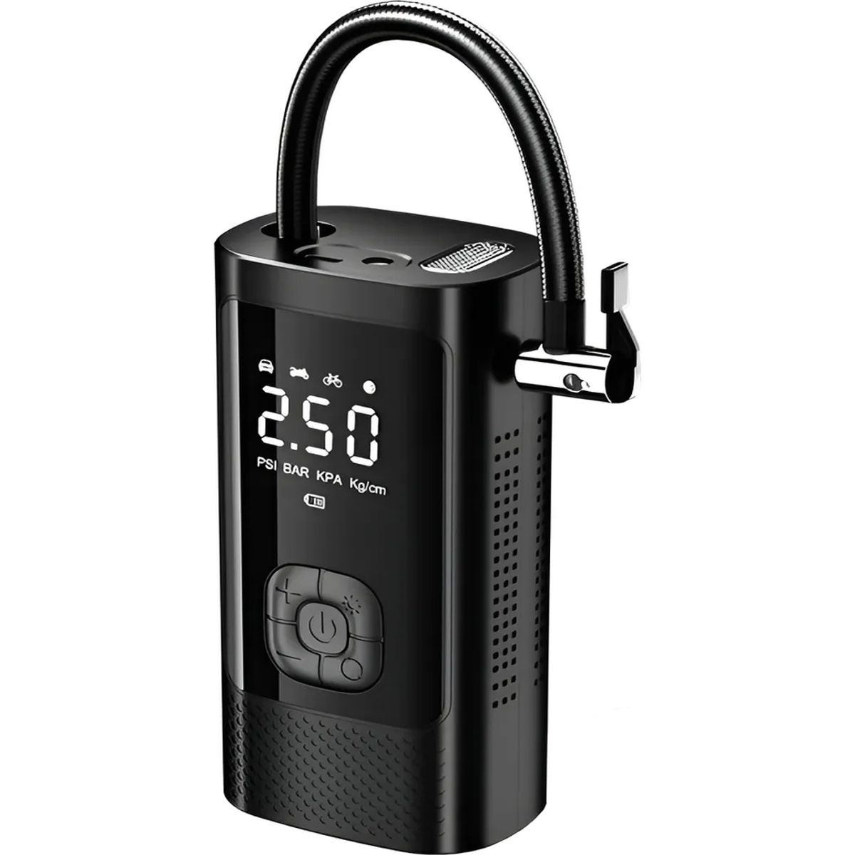 GENERICO - Compresor Aire 150psi Auto Moto Bicicleta Power Bank 6000mah Color NEGRO - 271053