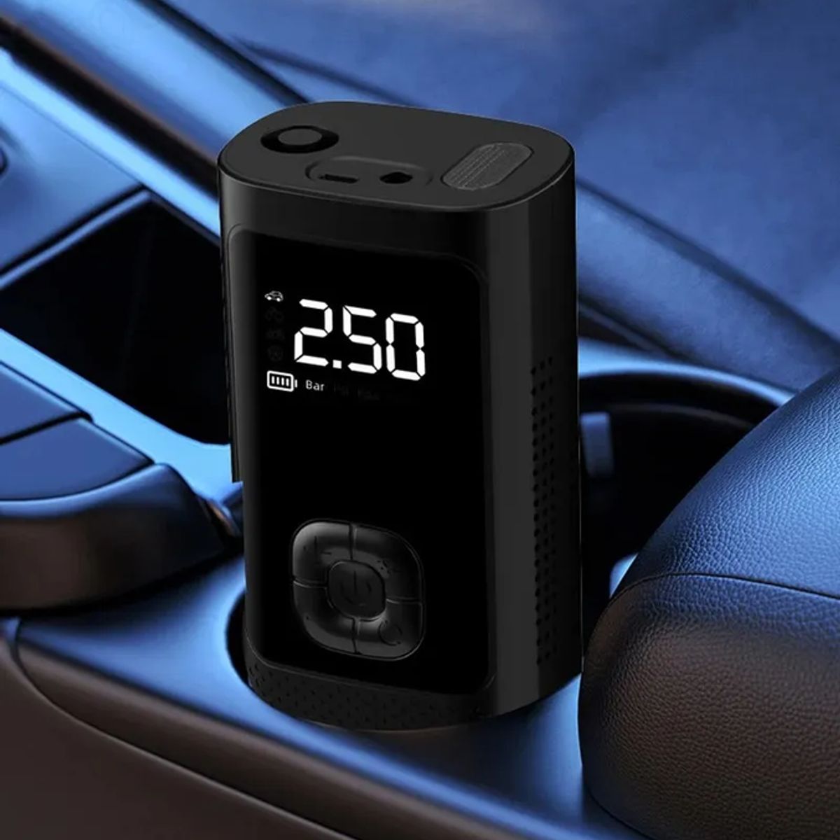GENERICO - Compresor Aire 150psi Auto Moto Bicicleta Power Bank 6000mah Color NEGRO - 271053