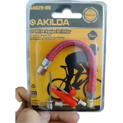 GENERICO - Kit De 5 Piezas Agujas De Inflar Balones Llanta Bicicletas Color Rojo