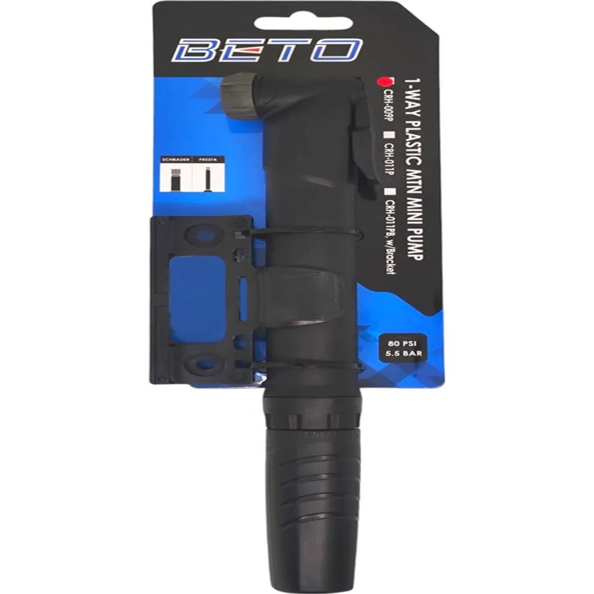 GENERICO - Bombín De Mano Beto Crh-009 80psi Bicicletas Con Soporte Negro