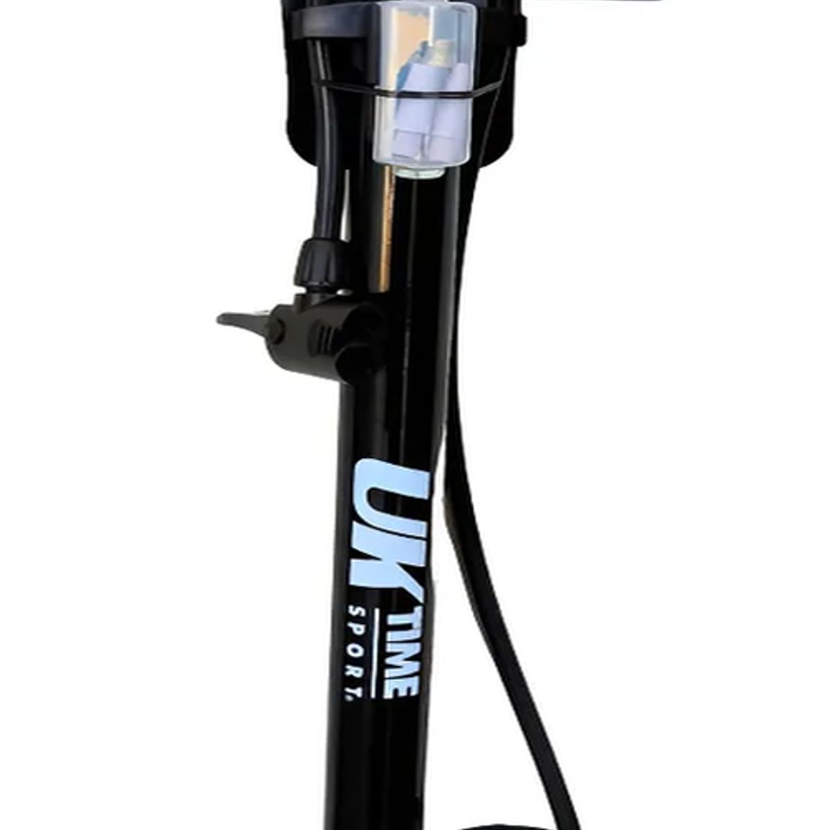 GENERICO - Inflador De Pie Uk Time Con Acumulador + Manómetro Y Aguja Negro