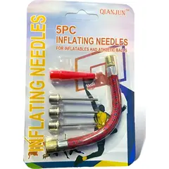 GENERICO - Kit De 5 Piezas Agujas De Inflar Balones Llana Bicicletas Gris