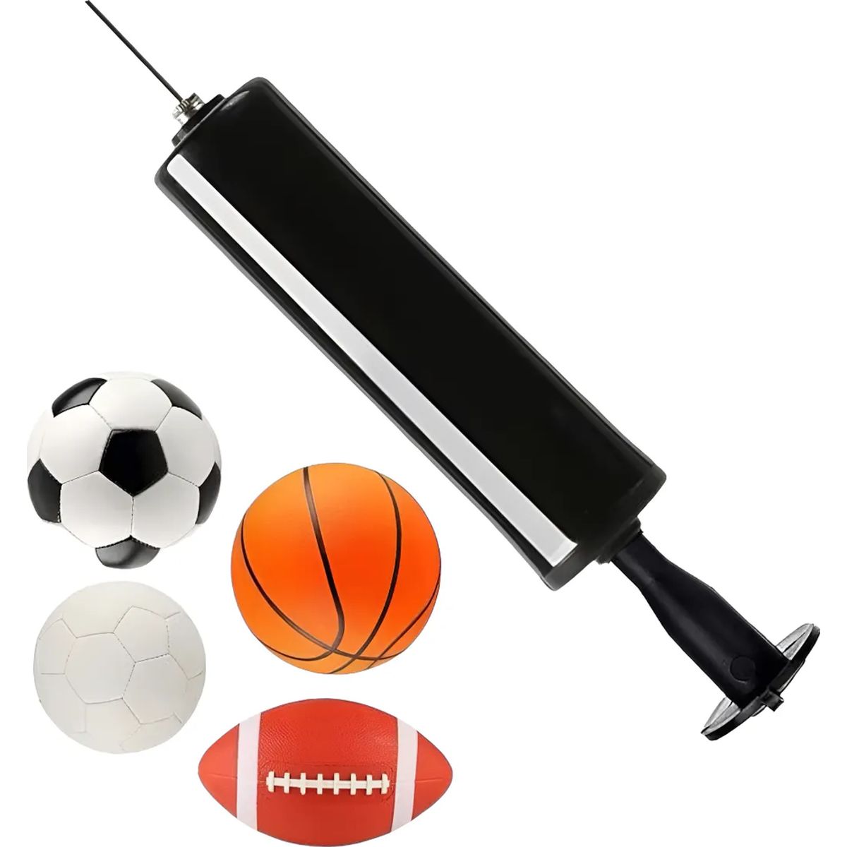 GENERICO - Mini Bombin Inflador Manual Para Pelotas Bosu Cojines